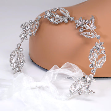 Crystal Garden Vine Bridal Headband, Bridal Hair Vine, Delicate Headband, Hair accessories.